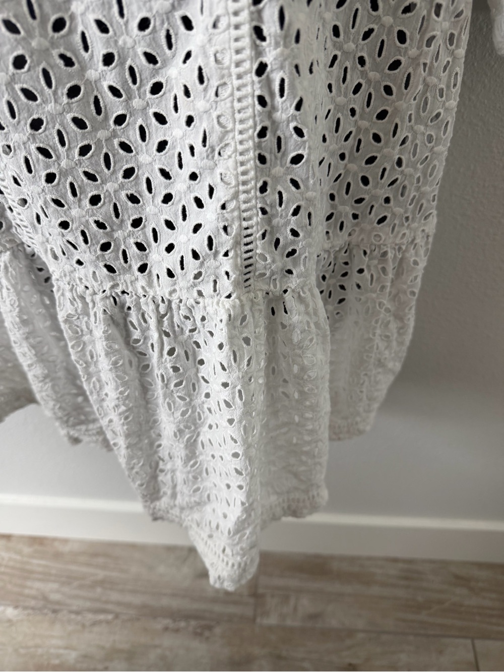 Moda International White Eyelet Mini Dress - Picture 5 of 11